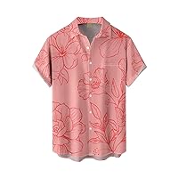 Men's Summer Shirts New Printed Slim Fit Shirt Large Fashion Casual Short Sleeve Shirt Beach Clothes
