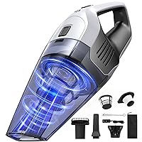 Handheld Vacuum Cleaner, Powerful Suction Portable Lightweight Hand Held Vacuum Cordless with 25-30Mins Long Runtime Rechargeable Battery Quick Charge for Home Car Carpet Stairs Pet Hair Deep Cleaning