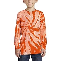 Youth 100% Cotton Long Sleeves Regular Fit Tie-Dye T-Shirt