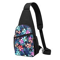 BREAUX Garden Roses Crossbody Chest Bag, Casual Backpack, Small Satchel, Multi-Functional Travel Hiking Backpacks