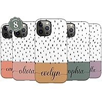 Custom Speckled Polka Dots Name Case, Personalized Name Case, Designed ‎for iPhone 15 Plus, iPhone 14 Pro Max, iPhone 13 Mini, iPhone 12, 11, X/XS Max, ‎XR, 7/8‎ Multicolor