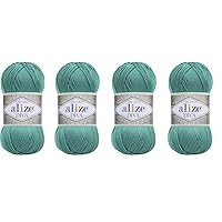Hand Knitting Yarn 100% Microfiber Acrylic Yarn Alize Diva Silk Effect Thread Crochet Art Lace Craft Lot of 4 skeins 400gr 1532yds (610)