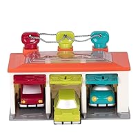 Car & Color Sorting Playset – Cause-And-Effect Toy – Push & Go Cars – Color-Coded Matching – 2 Years + – 3-Car Garage