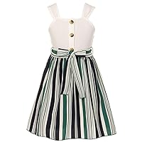 Stripes Style Flower Girl Dress Summer Dress Casual Special Occasion Dress for Girl