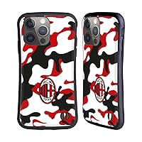 Officially Licensed AC Milan Camouflage Crest Patterns Hybrid Case Compatible with Apple iPhone 14 Pro