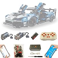 Super Motor and Remote Control Upgrade Kit for Lego Technic McLaren Senna GTR 42123, Toy Gifts, Compatible with Lego 42123(Model not Included) (Super Motor)