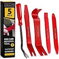 Auto Trim Removal Tool Kit (No Scratch Plastic Pry Kit), Door Panel Removal Tool, Car Clips, Push Rivets, Molding, Dashboards, Interior Trim Tools, Red