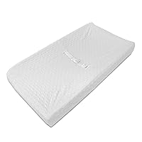 American Baby Company Heavenly Soft Minky Dot Fitted Contoured Changing Pad Cover, White Puff, for Boys and Girls