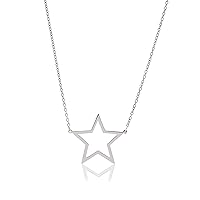 Sterling Silver LARGE STAR Necklace