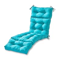 Greendale Home Fashions 72 x 22-inch Outdoor Chaise Lounge Cushion, 1 Count (Pack of 1), Arctic
