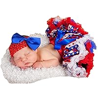 Petitebella American Flag Red White Blue Stars Striped Baby Skirt 3-12m