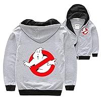 Boys Casual Long Sleeve Hooded Zipper Jackets-Ghostbusters Sweatshirts Lightweight Comfy Jackets for Kids