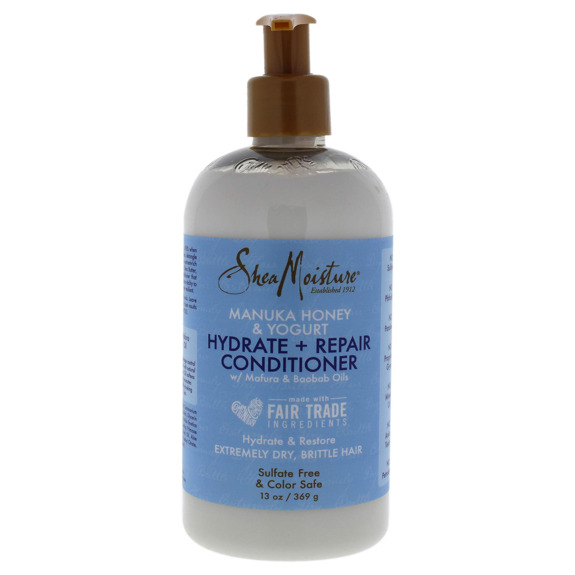 SheaMoisture Hydrate & Repair Conditioner for Damaged Hair Manuka Honey & Yogurt Shea Butter 13 oz