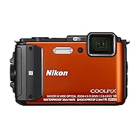 Nikon - Coolpix AW130 16.0-Megapixel Waterproof Digital Camera - Orange