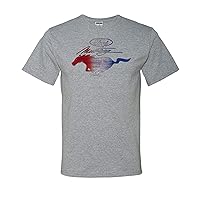 Ford Mustang Pony American Flag United States Flag Licensed Official Mens T-Shirts