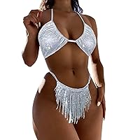 Bathing Suit Cover Up for Women Crochet Triangle Bikini Sets Womens Bikini Tops with Underwire Full Coverage 3
