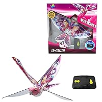 eBird Pink Butterfly - Flying RC Bird Drone Toy for Kids. Indoor/Outdoor Remote Control Bionic Flapping Wings Bird Helicopter. USB Recharging. Creative Child Preferred Choice Award Winner