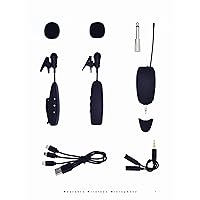 Wireless Lavalier Microphones, Set for Desktop PC Computer, Mac, Smartphone, iPhone Live Streaming/Recording Vlog/YouTube/Network Teaching/Interview/Video Conference