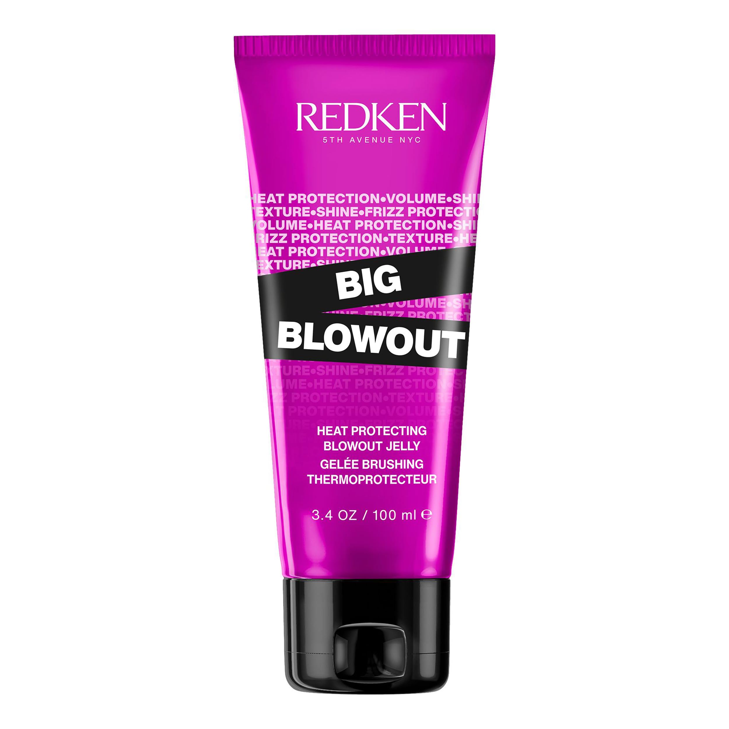 Redken Big Blowout Heat Protection Jelly Serum for All Hair Types | Volume for Fine Hair | Blowdry Gel, 3.4 fl. oz.