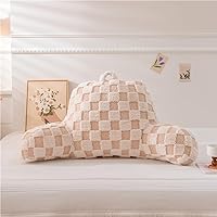 Meeting Story Reading Pillow Standard Bed Pillow for Sitting in Bed Shredded Memory Foam Chair Pillow, Reading & Rest Pillows,Bed Chair Arm Pillow (Light Brown)