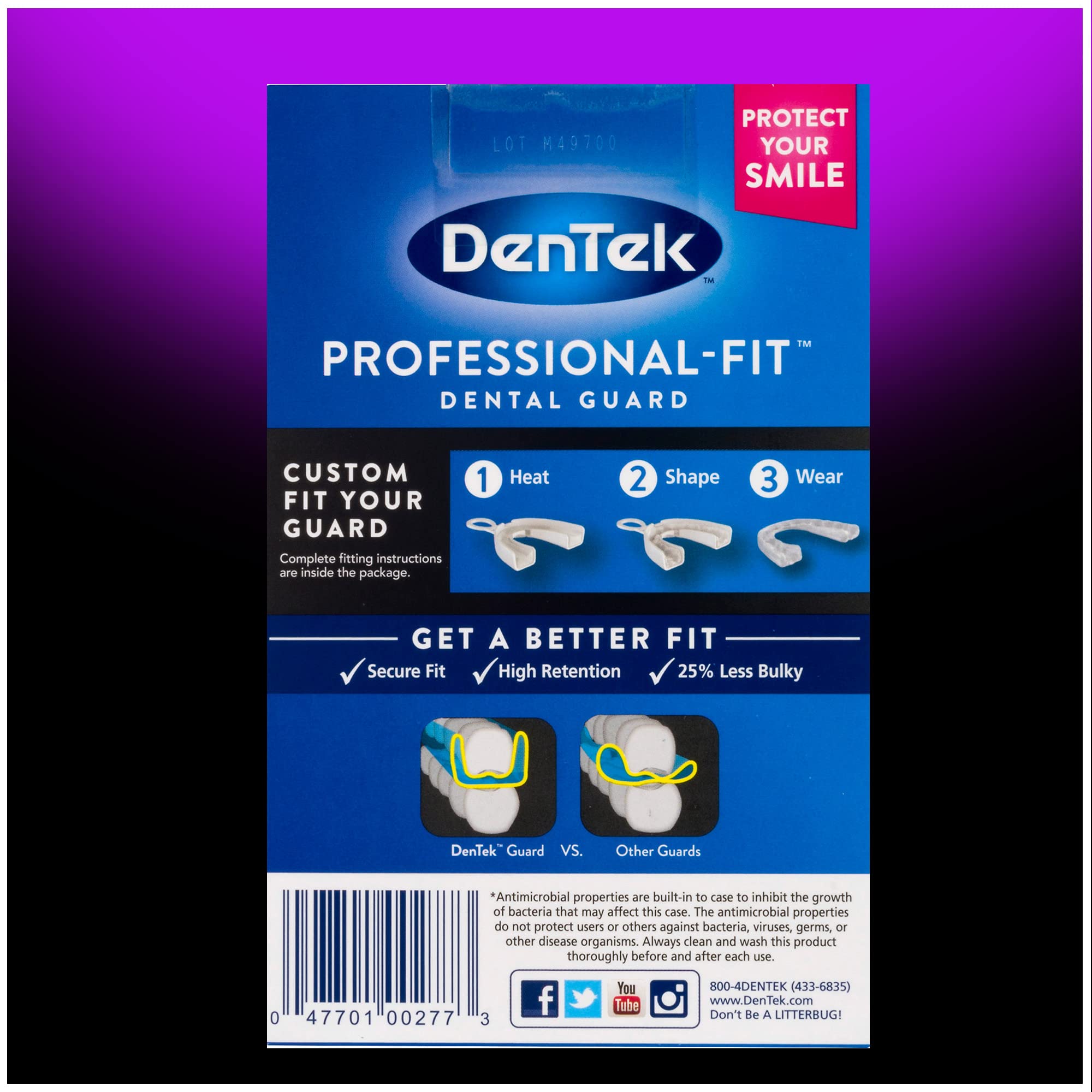 DenTek Mouth Guard for Nighttime Teeth Grinding, Professional-Fit Dental Guard, 1 Count