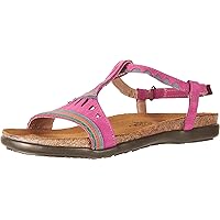 Naot Footwear Women's Odelia Pink Plum Nubuck/Vintage Slate Lthr Sandal 7 M US