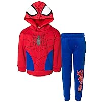 Marvel Avengers Spider-Man Black Panther Captain America Fleece Pullover Hoodie and Pants Outfit Set Toddler to Big Kid