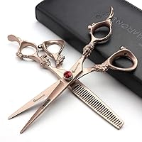 Hair Scissors 6/7/8/9-inch 440C High Hardness For Hairdressers Haircuts Cuttinging Scissors Professional Haircut(6 inch-2pc)