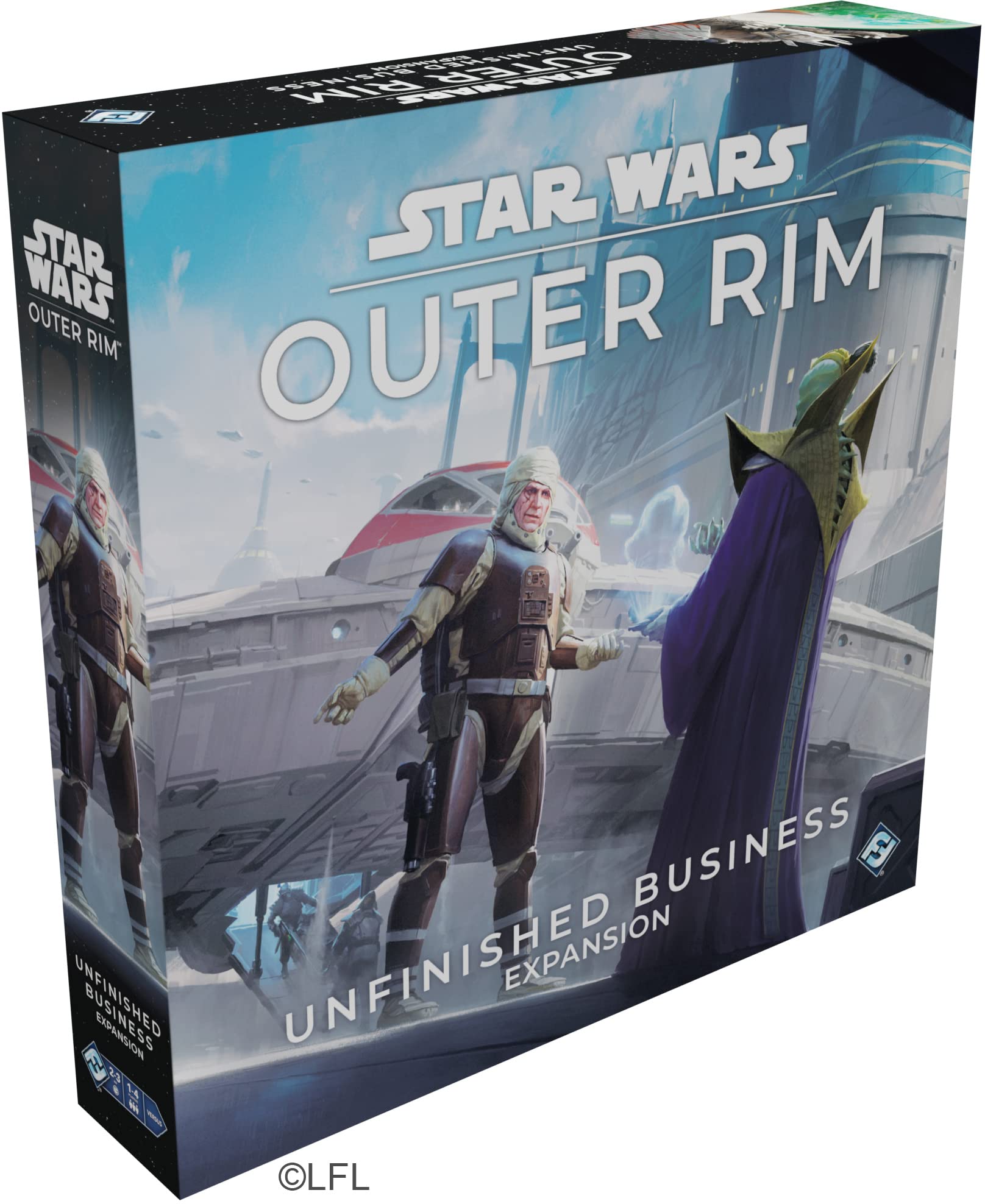 Star Wars: Outer Rim - Unfinished Business Expansion | Strategy Game | Adventure Game for Adults and Teens | Ages 14+ | 1-4 Players | Average Playtime 3-4 Hours | Made by Fantasy Flight Games
