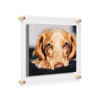 COOLMODERNFRAMES Clear Floating Double Panel Acrylic Picture Frame, 8