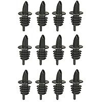 Tablecraft Free Flow Pourers, Black, 12 Count ( Pack of 1)