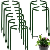 14Pcs Plant Support Plant Stake Half Round Plant Support Ring Garden Flower Support Plant Support Stakes for Tomato, Hydrangea, Indoor Plants, 6.3