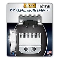 Andis Master Cordless Li Replacement Fade Blade, Carbon Steel Size 00000-000, 1 count, silver