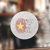 Its in My DNA Stickers 50 Pcs Vietnam Flag Sticker Decal International Holiday Waterproof Sticker Vinyl Stickers for Water Bottles Laptop Phone Skateboard Cup 2inch