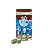 Good Day Chocolate Melatonin for Adults [ 80 Count ] - Fair Trade Non-GMO Milk Chocolate with Chamomile and Melatonin 3 mg - Adult Melatonin, Adult Natural Sleep Aid Supplement
