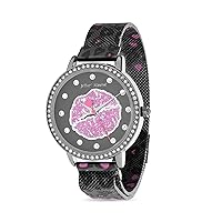 Betsey Johnson Women's Watch – Rhinestone Wristwatch, 3 Hand Quartz Movement with Easy Read Dial