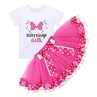 IMEKIS Baby Girls 1st 2nd 3rd Birthday Outfit Polka Dots Tops Tutu Skirt Mouse Ears Headband Cake Smash Costume Photo Shoot