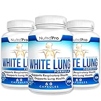 NutraPro White Lung Lung Cleanse & Detox.Support Lung Health. Supports Respiratory Health. 60 Capsule - Made in GMP Certified Facility.