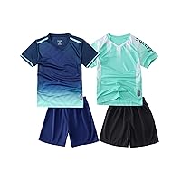 M2C Boys 2-Pack Jersey Soccer Knit Set Sport Team Uniform Shirt and Shorts