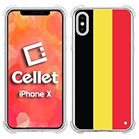 Cellet TPU / PC Proguard Case with Belgium Flag Vertical for Apple iPhone X
