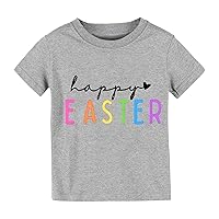 Baby Girls Easter's Day T-Shirt Truck Bunny Shirts Short Sleeve Tee for Toddler Girls Kids Cotton Tops 6 to 16 Years