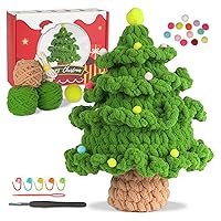 Christmas Crochet Kits for Beginners: Crochet Kit Christmas Tree with Step-by-Step Video Includes Instructions | Best Gifts for Christmas Décor - Learn to Crochet Kit, Beginner Crochet Kit for Adults