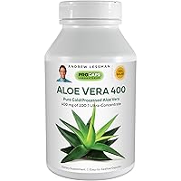 ANDREW LESSMAN Aloe Vera 400-30 Capsules – Provides 200:1 Ultra-Concentrate of Aloe Vera, Soothing Support for Stomach and Digestive System, No Additives, Small Easy to Swallow Capsules