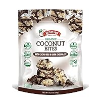 Jennies Organic Coconut Bites with Cacao Nibs, 5.25oz Glten Free, Non-GMO, Peanut Free, Kosher