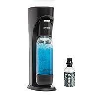 Drinkmate OmniFizz Sparkling Water and Soda Maker, Carbonates Any Drink, with 3oz CO2 Test Cylinder (Matte Black)