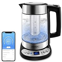 GoveeLife Smart Electric Kettle Temperature Control 1.7L, WiFi Electric Tea Kettle with LED Indicator Lights, 1500W Rapid Boil, 2H Keep Warm, 4
