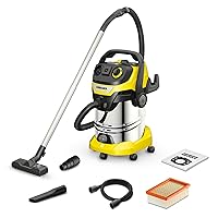 Kärcher - WD 6 P S Multi-Purpose Wet-Dry Vacuum Cleaner - 8.0 Gallon - With Attachments – Blower Feature, Semi-Automatic Filter Cleaning, Space-Saving Design - 1300 W