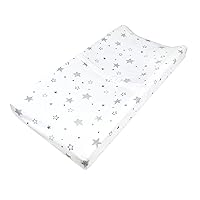 TL Care Printed 100% Cotton Knit Fitted Contoured Changing Table Pad Cover - Compatible with Mika Micky Bassinet, Super Stars, for Boys and Girls