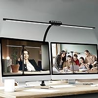 Desk Lamp with Clamp for Home Office - Eye-Caring Office Computer Led Desk Light with Flexible Gooseneck, 22W Bright Architect Study Clip Lamp for Desk Adjustable Task Lighting Stepless Dimming
