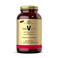 Solgar Formula VM-75 180 Tablets - Multivitamin with Chelated Minerals - Vitamin A, B6, B12, C, D, E - Biotin, Magnesium, Calcium, Iron, Zinc - Vegan Gluten Free Dairy Free - 180 Servings, Cream